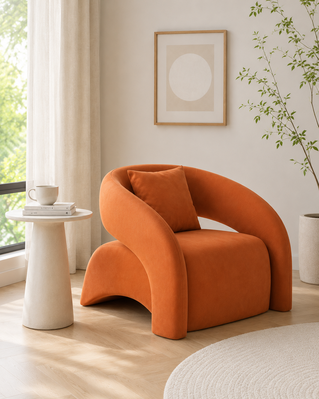 Solaire Flannel Lounge Chair