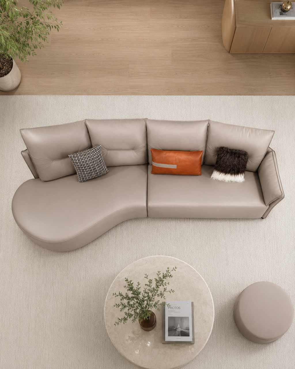 Fairmont Curved Chaise Sectional Sofa