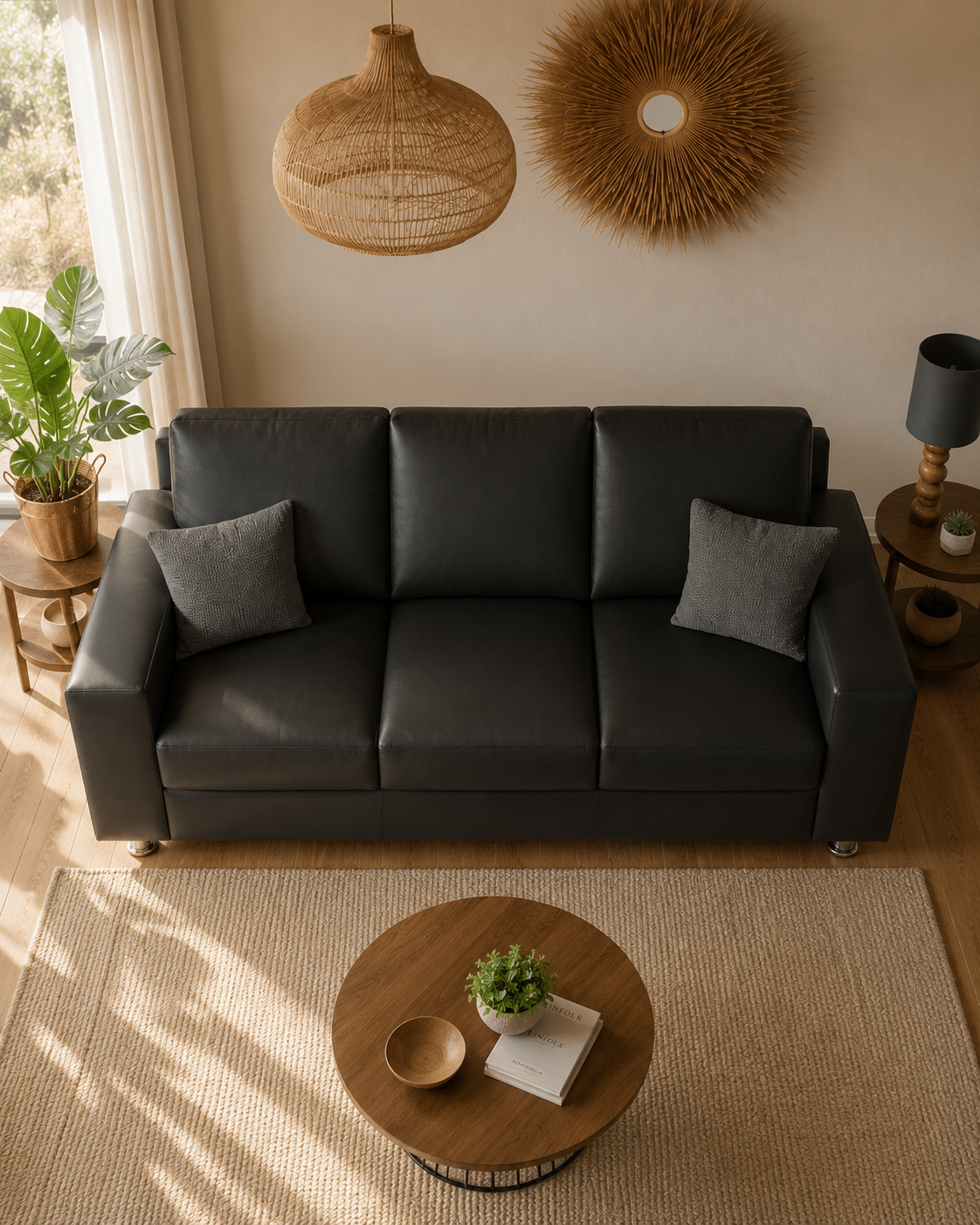Corven Faux Leather Sofa