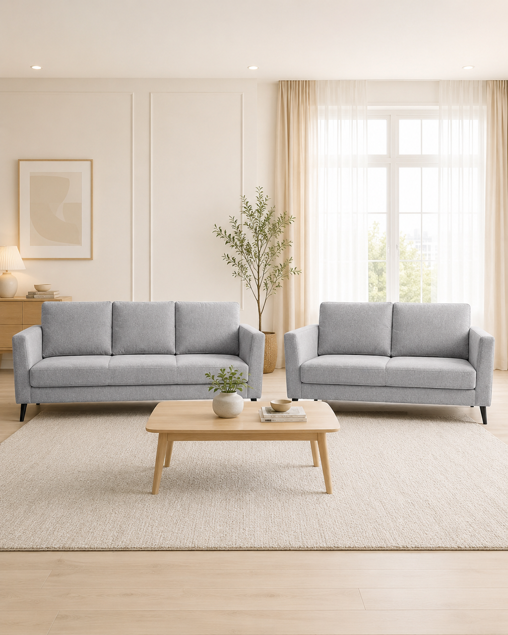 Finley Fabric Sofa Set