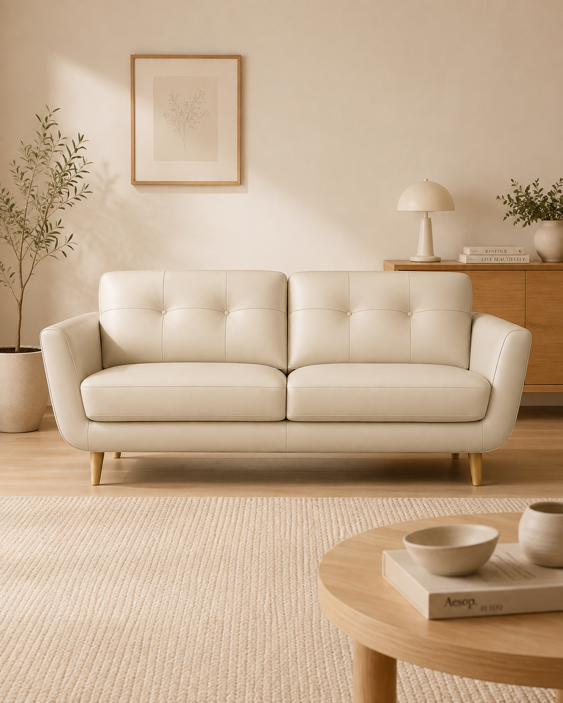 Eversley Genuine Leather Sofa