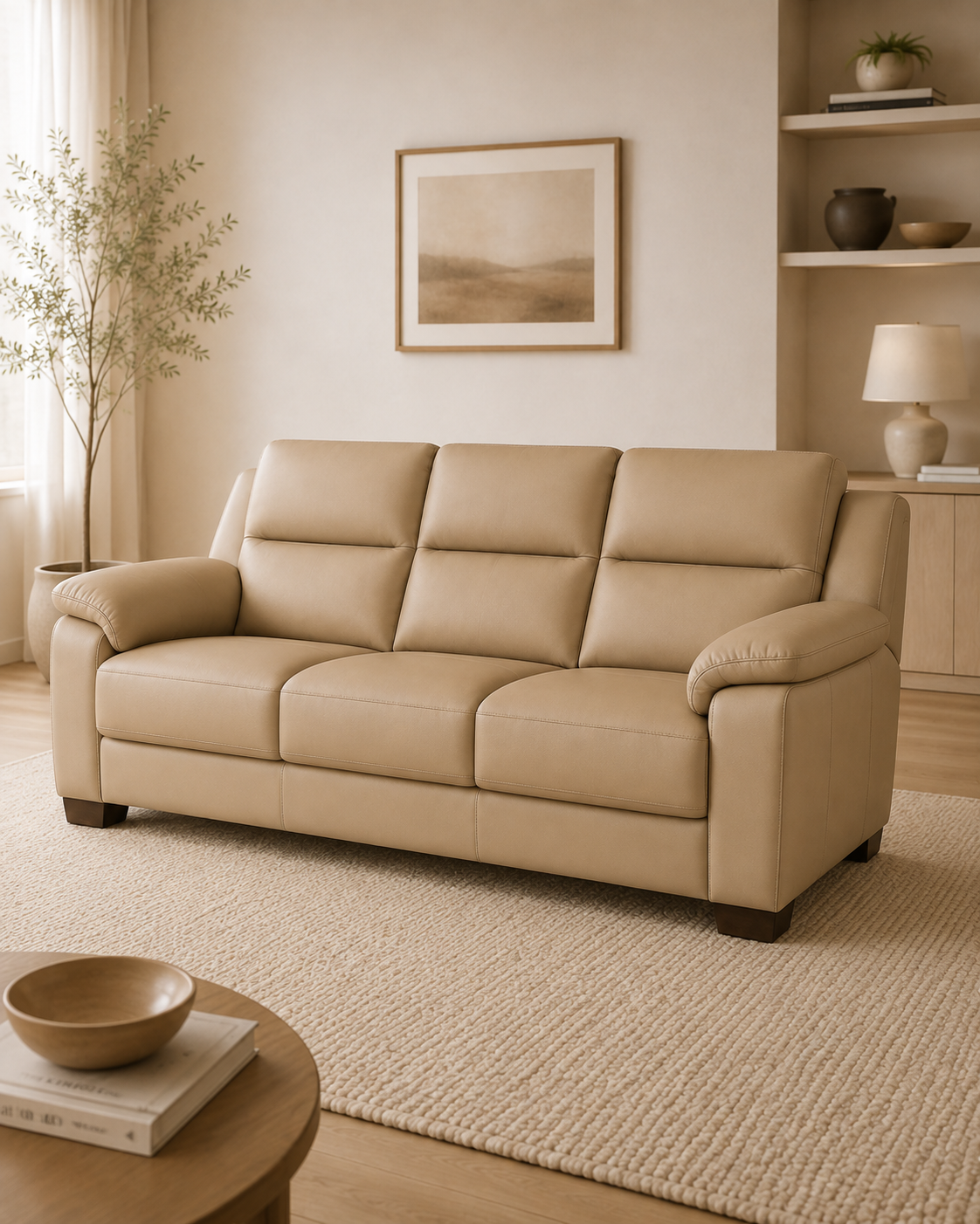 Somerby Faux Leather Sofa