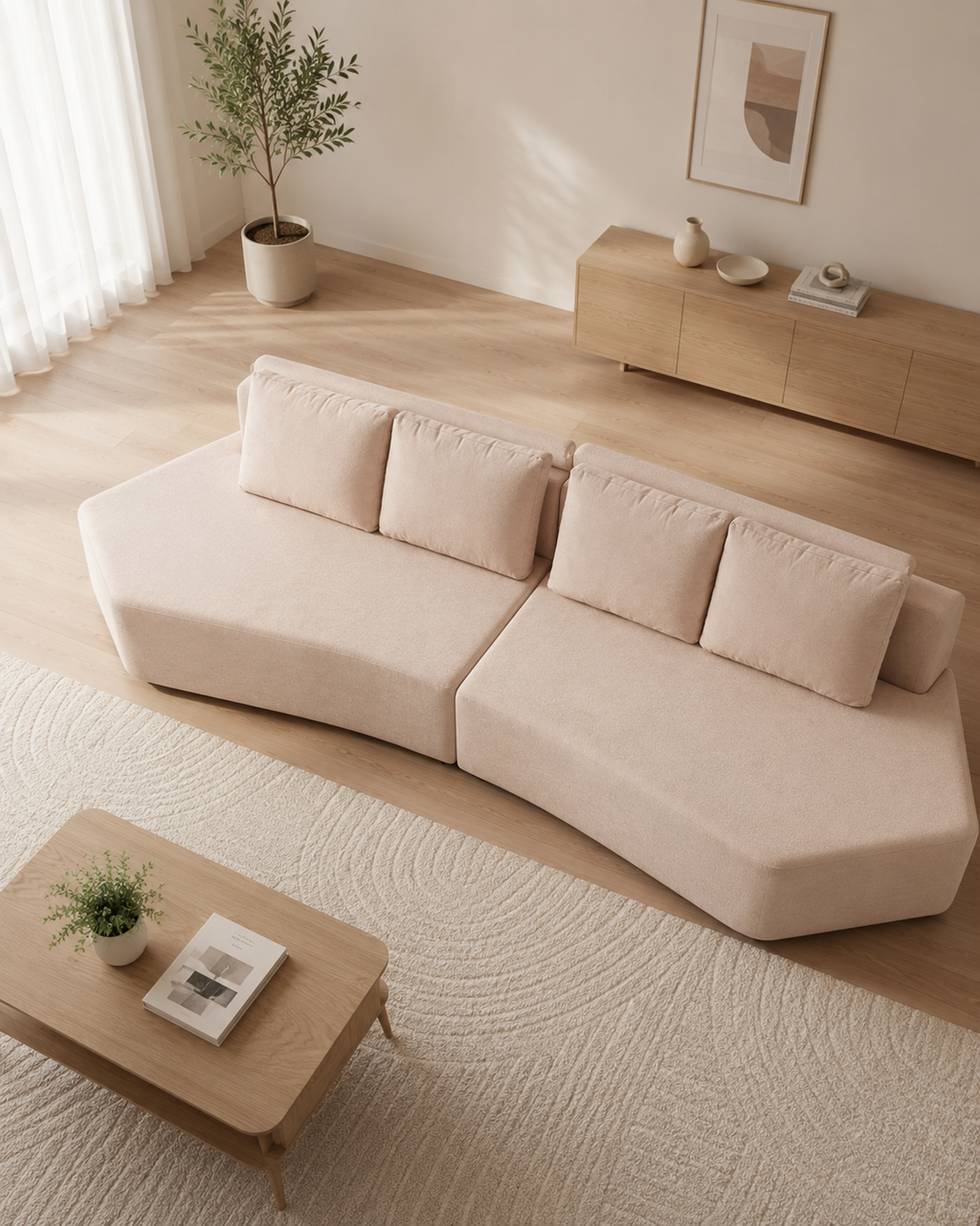 Faye Fabric Modular Sectional Sofa