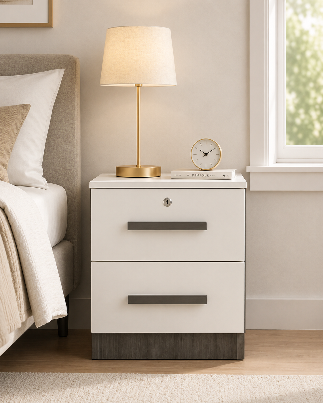 Livia Two-Tone Bedside Table