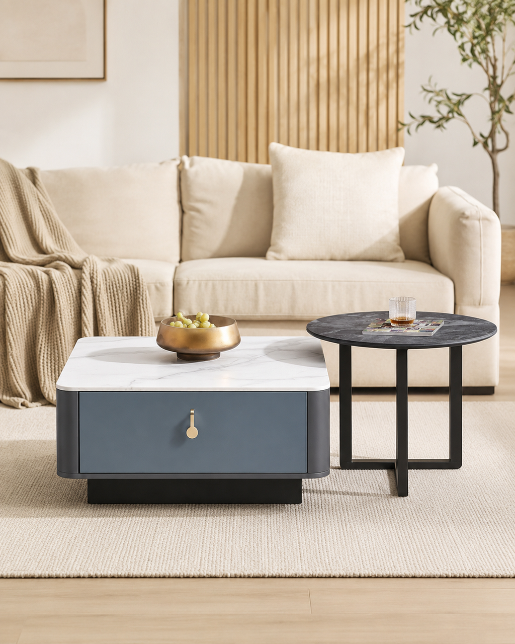 Vesper Sintered Stone Nesting Coffee Table