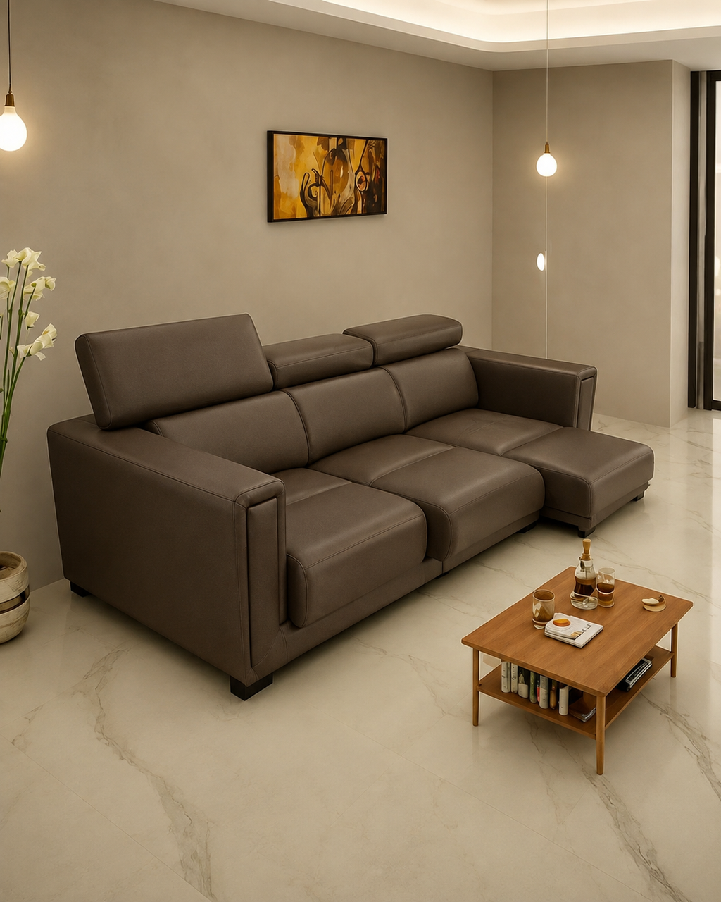 Hawthorne Genuine Leather Slider Sofa