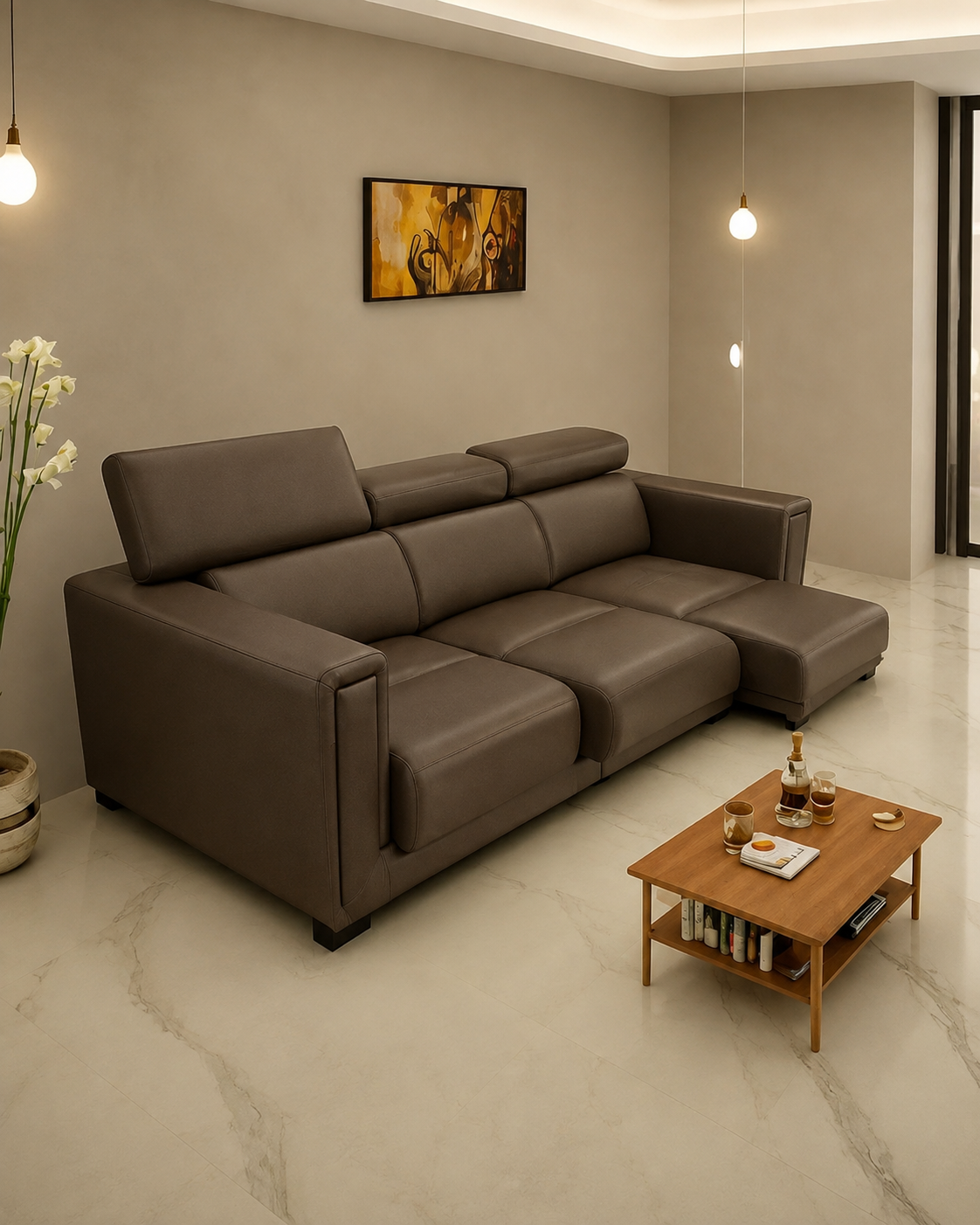 Hawthorne Genuine Leather Slider Sofa