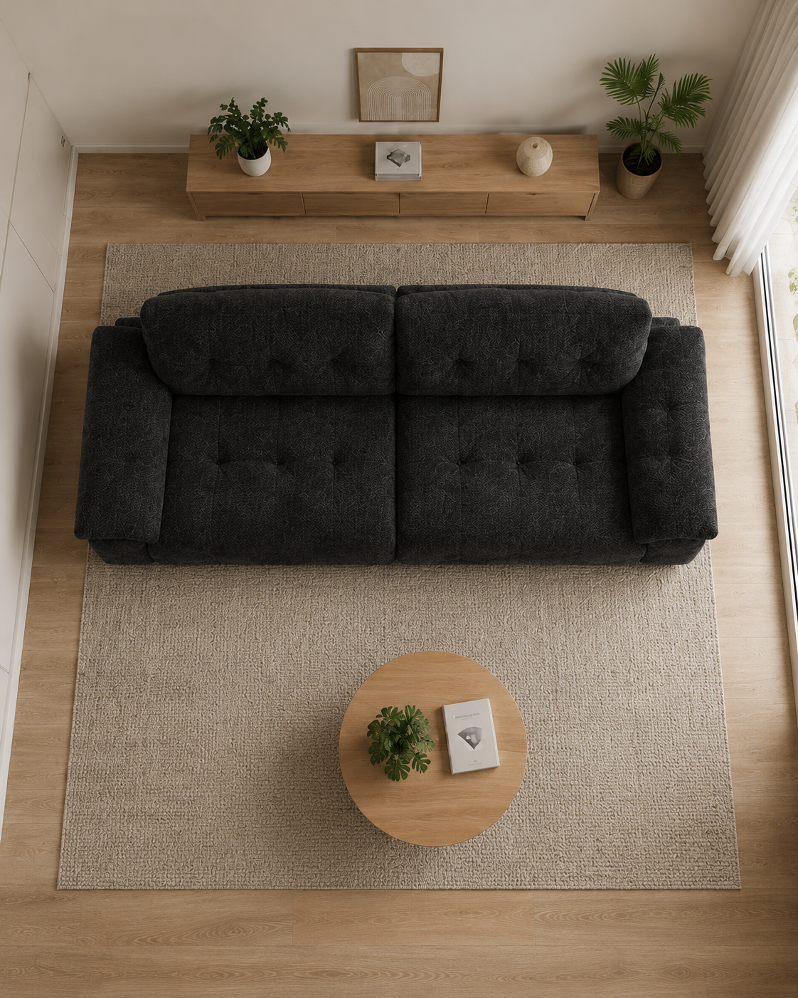 Elston Fabric Adjustable Backrest Sofa