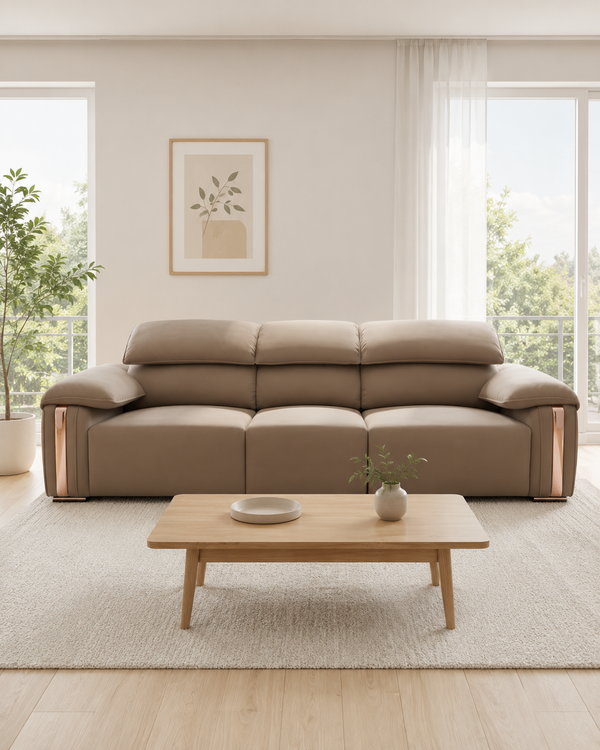 Brielle Fabric Adjustable Armrest Sofa