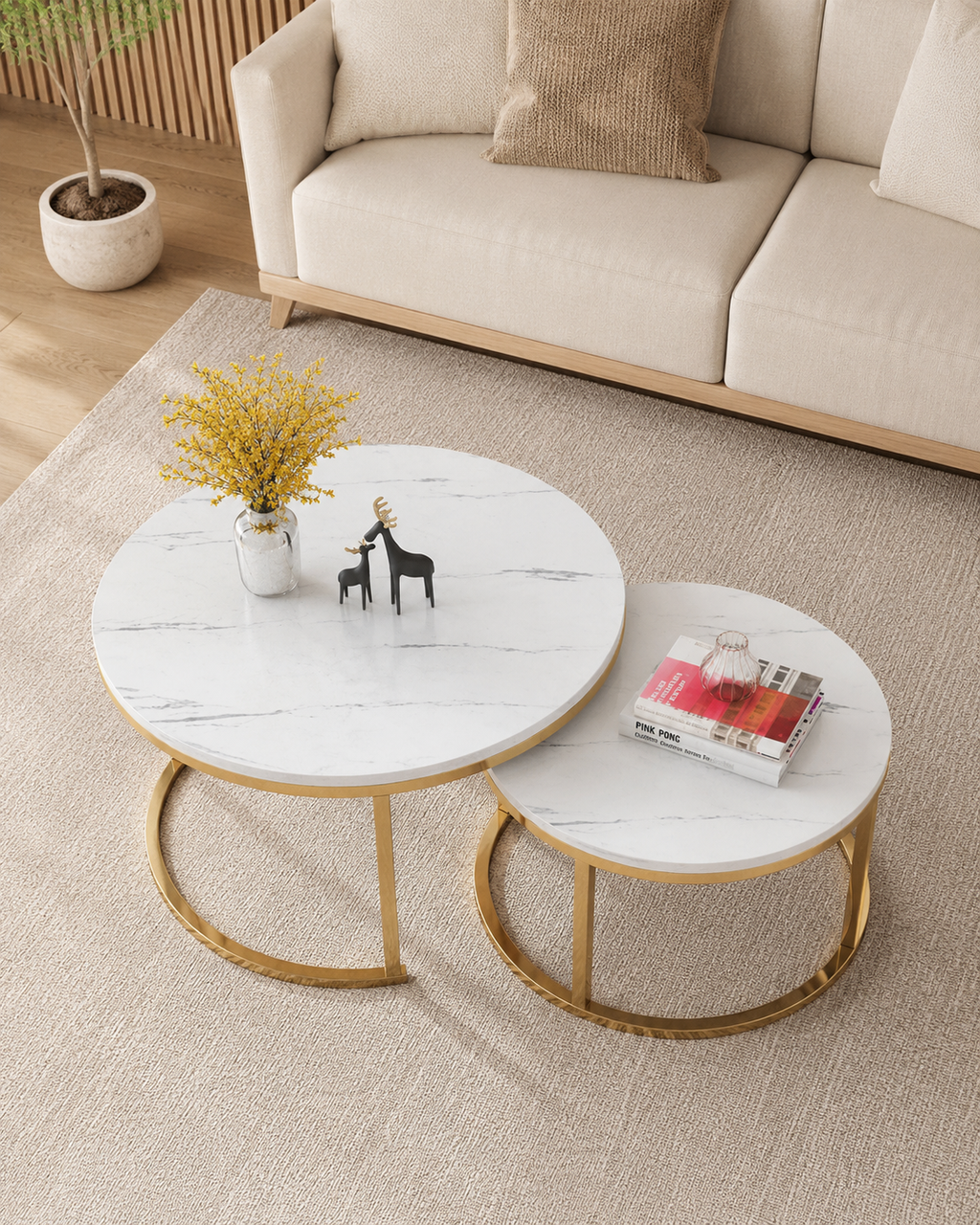 Isolde Sintered Stone Nesting Coffee Table