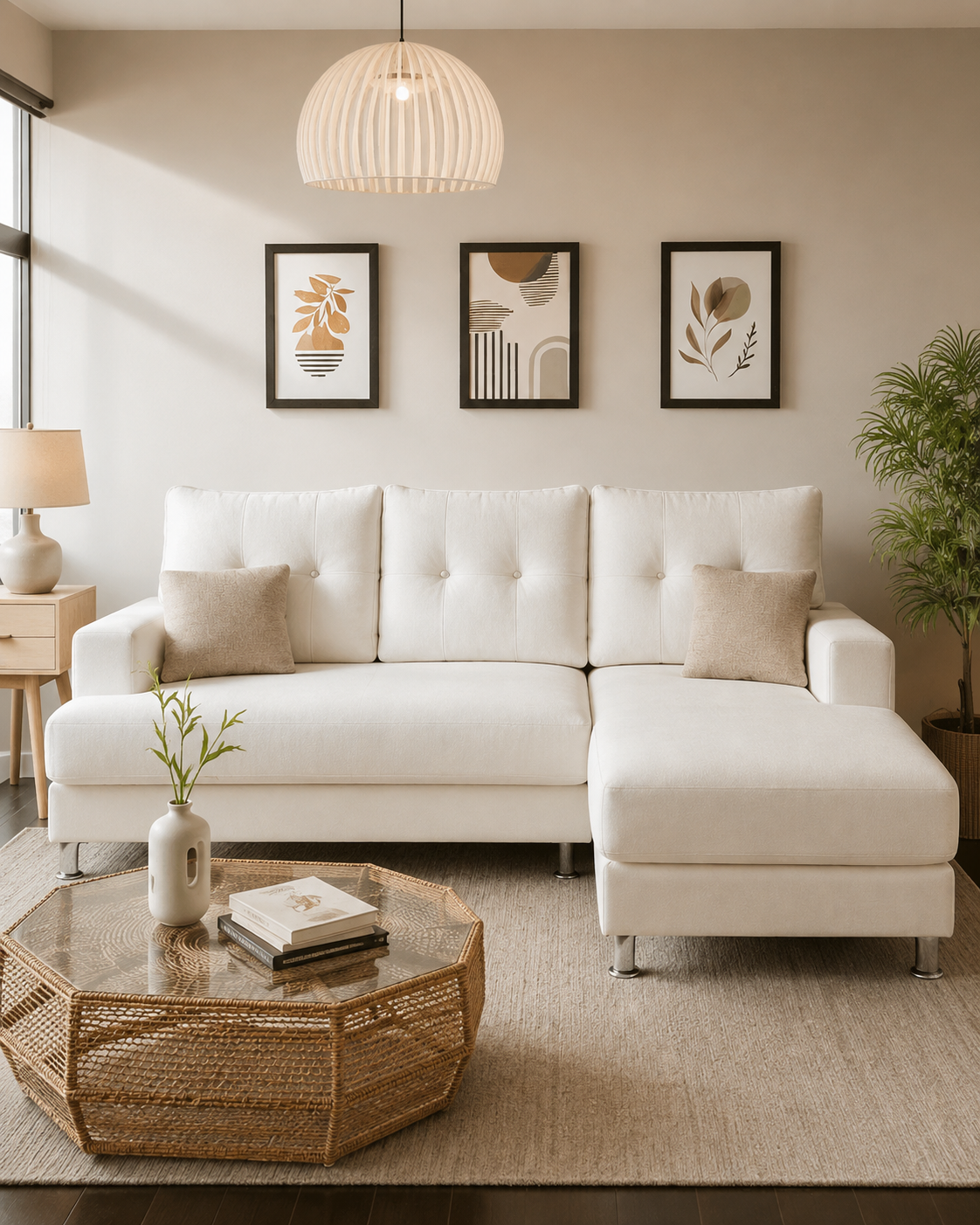 Ashbourne Fabric Chaise Sofa