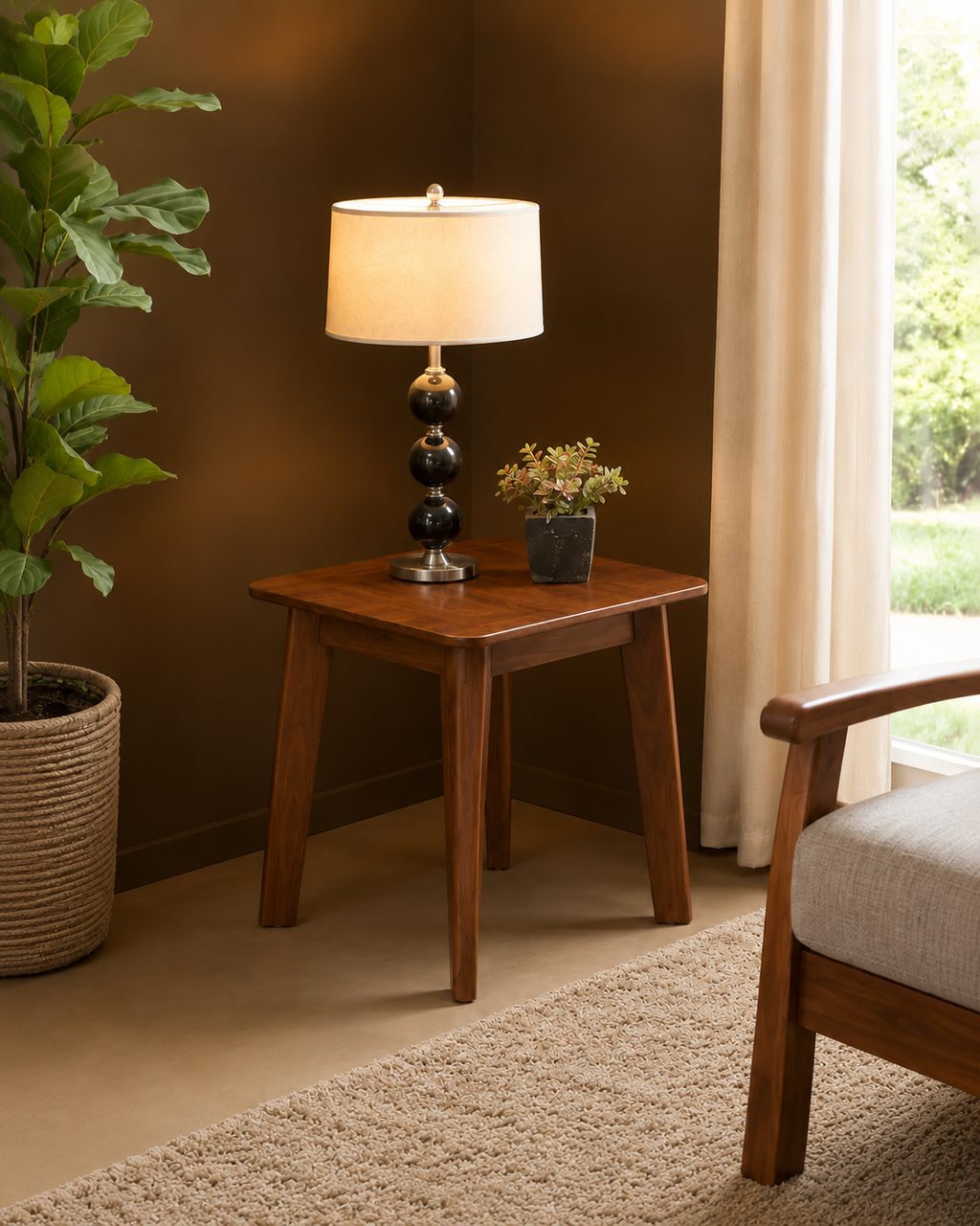 Rumi Wooden Side Table