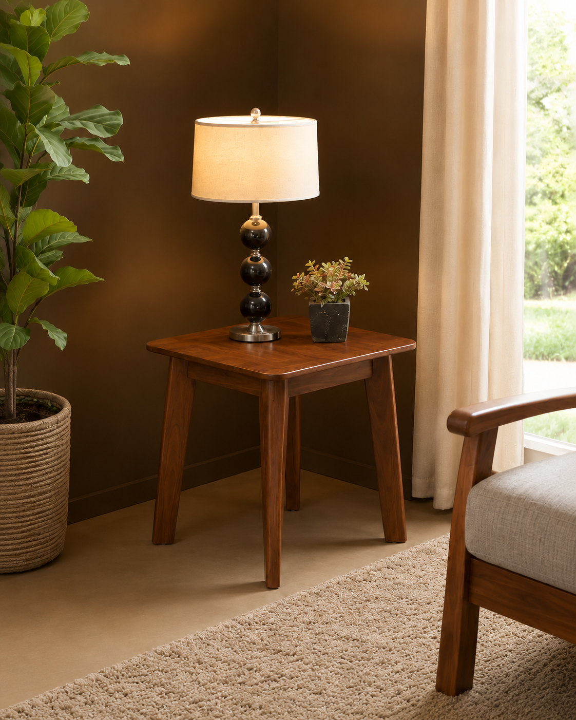 Rumi Wooden Side Table