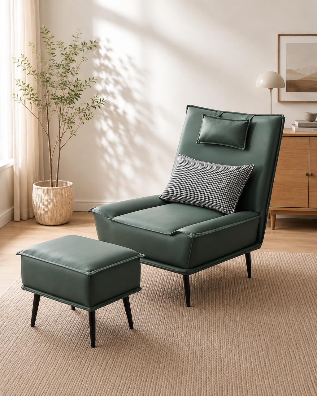 Mirelda Faux Leather Lounge Chair