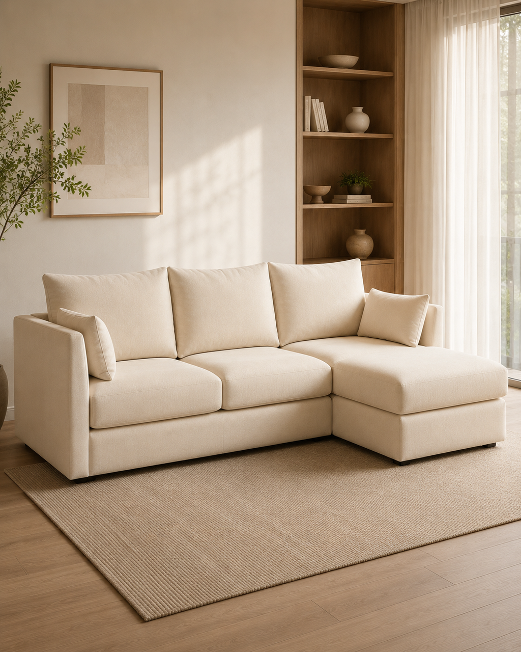 Hartwell Fabric L Shaped Sofa