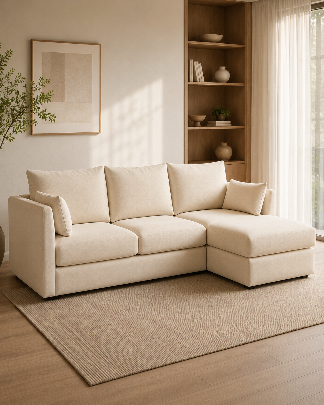 Hartwell Fabric L Shaped Sofa