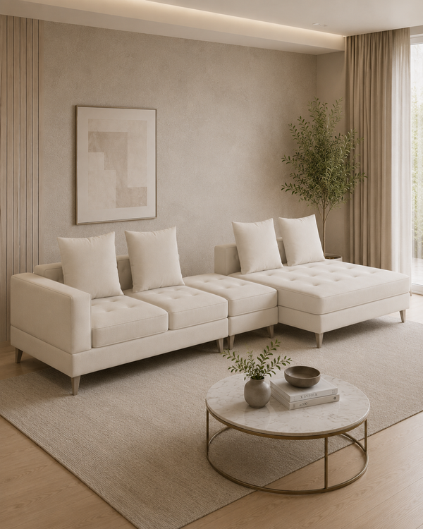 Avenor Fabric L-Shaped Sofa