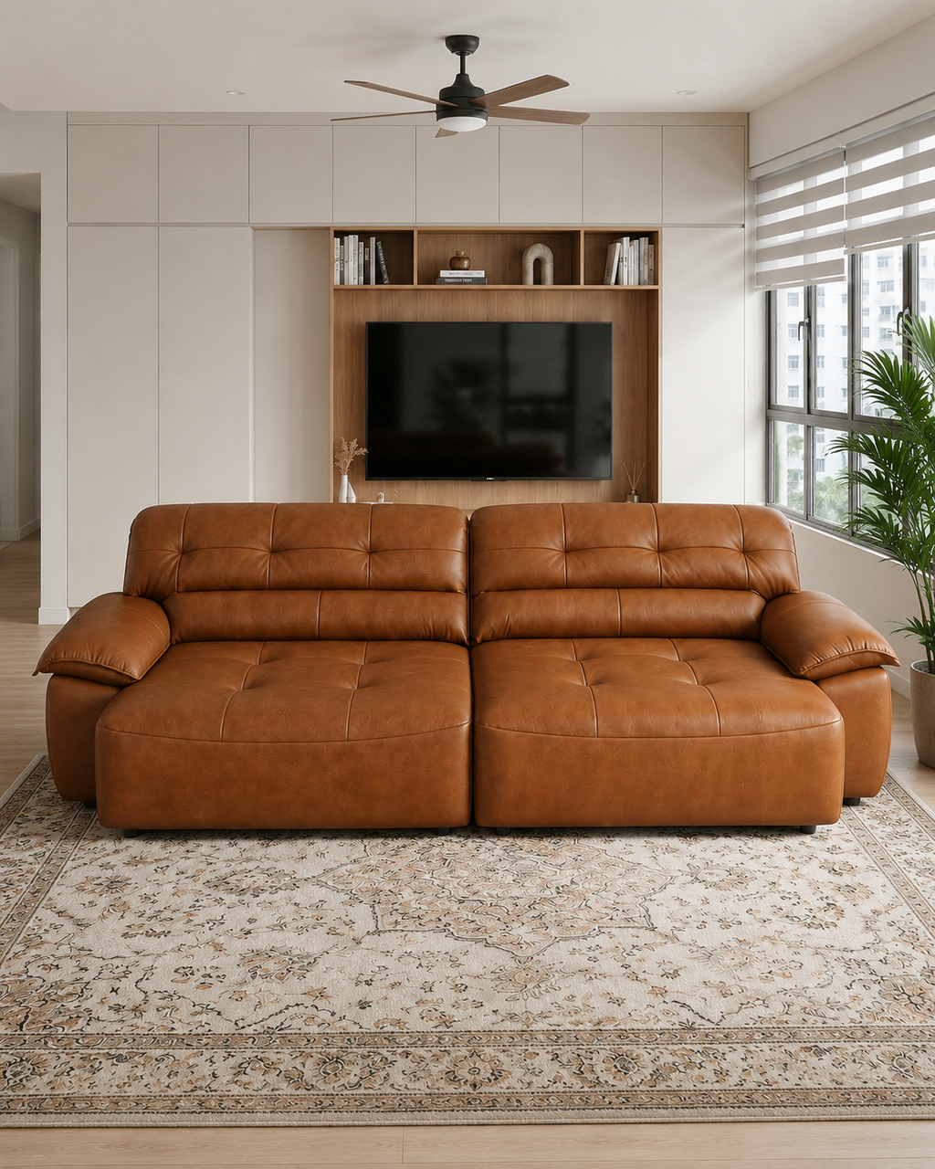 Ravina Leather Sofa Bed