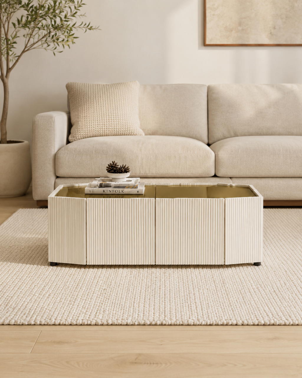 Aurelia Fluted Storage Coffee Table