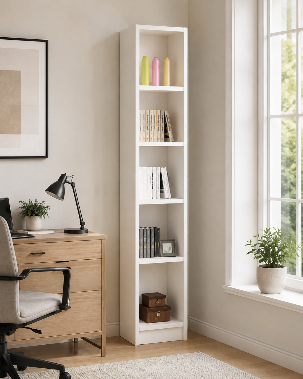 Alba White Open Bookshelf