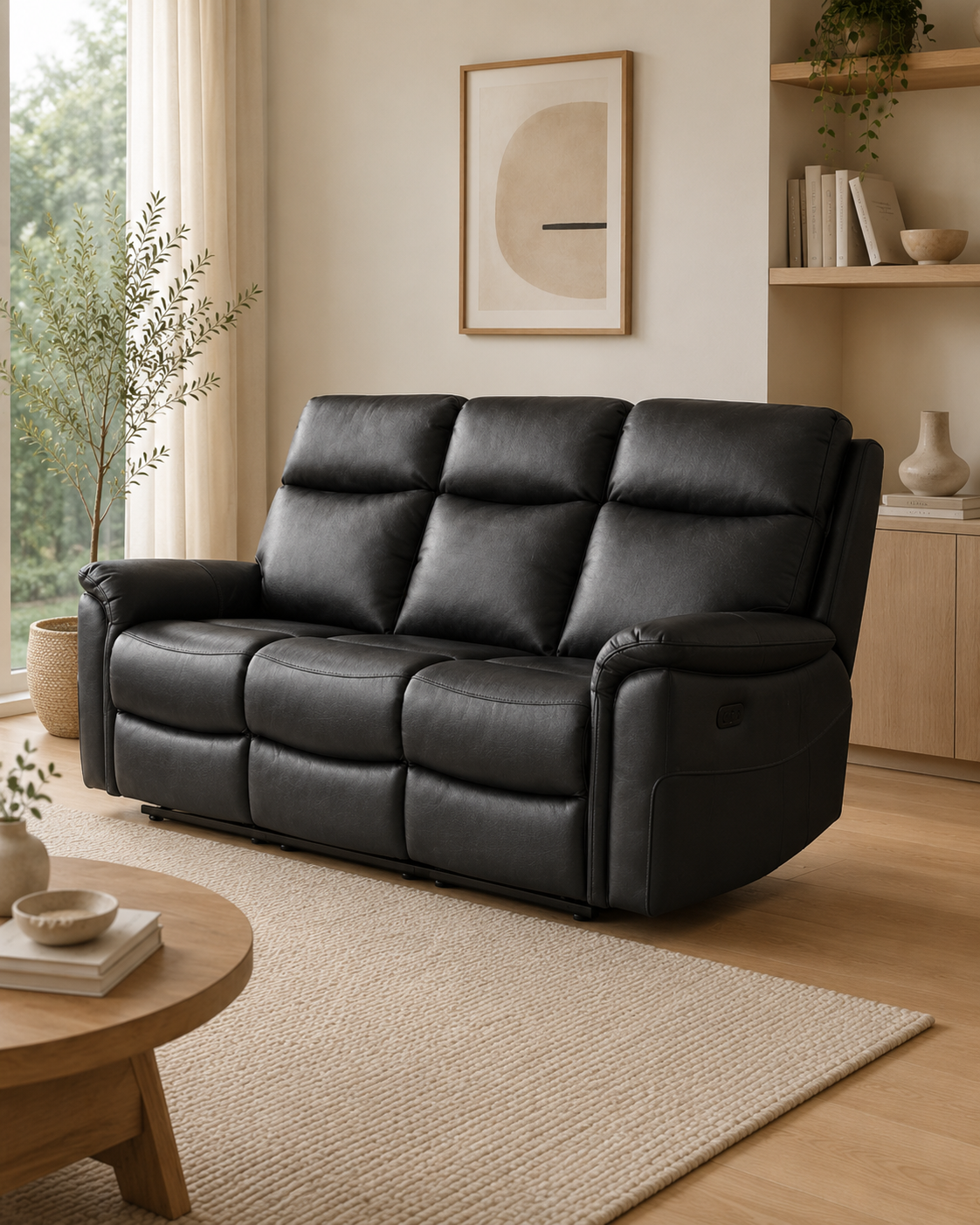 Winchester Genuine Leather Recliner Sofa