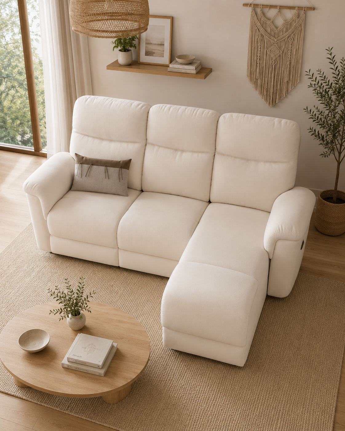 Lysenne Fabric Recliner Sectional Sofa