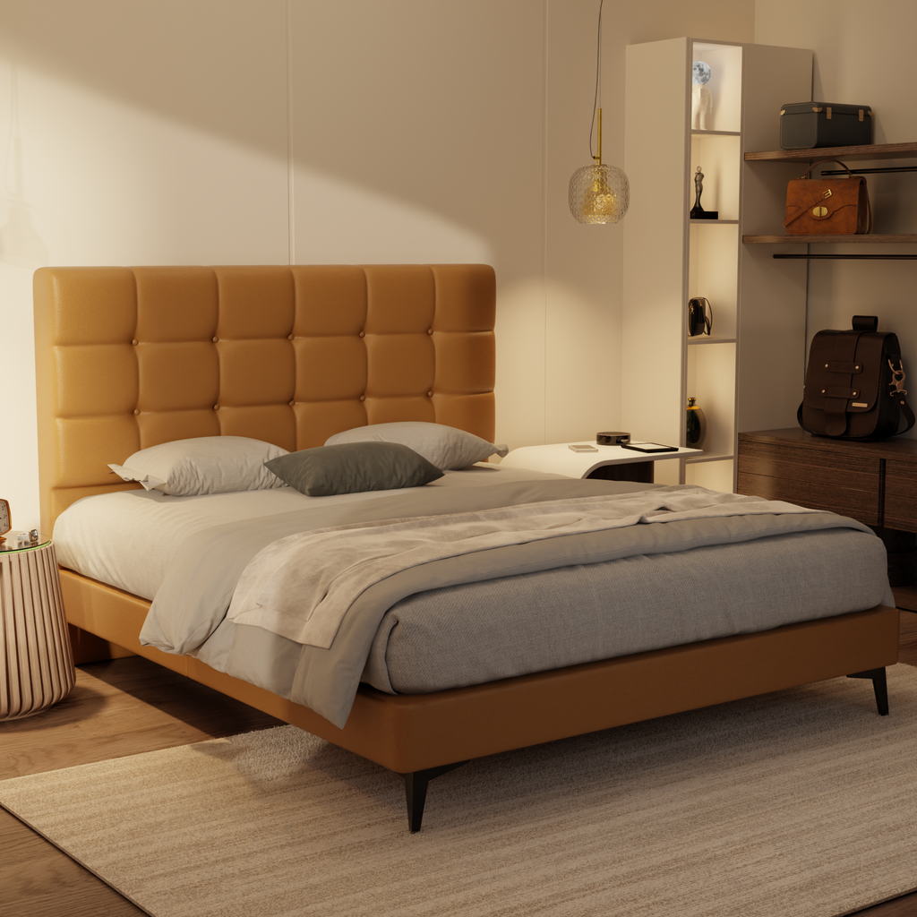 Mancine Genuine Leather Divan Bed Frame by Esteller