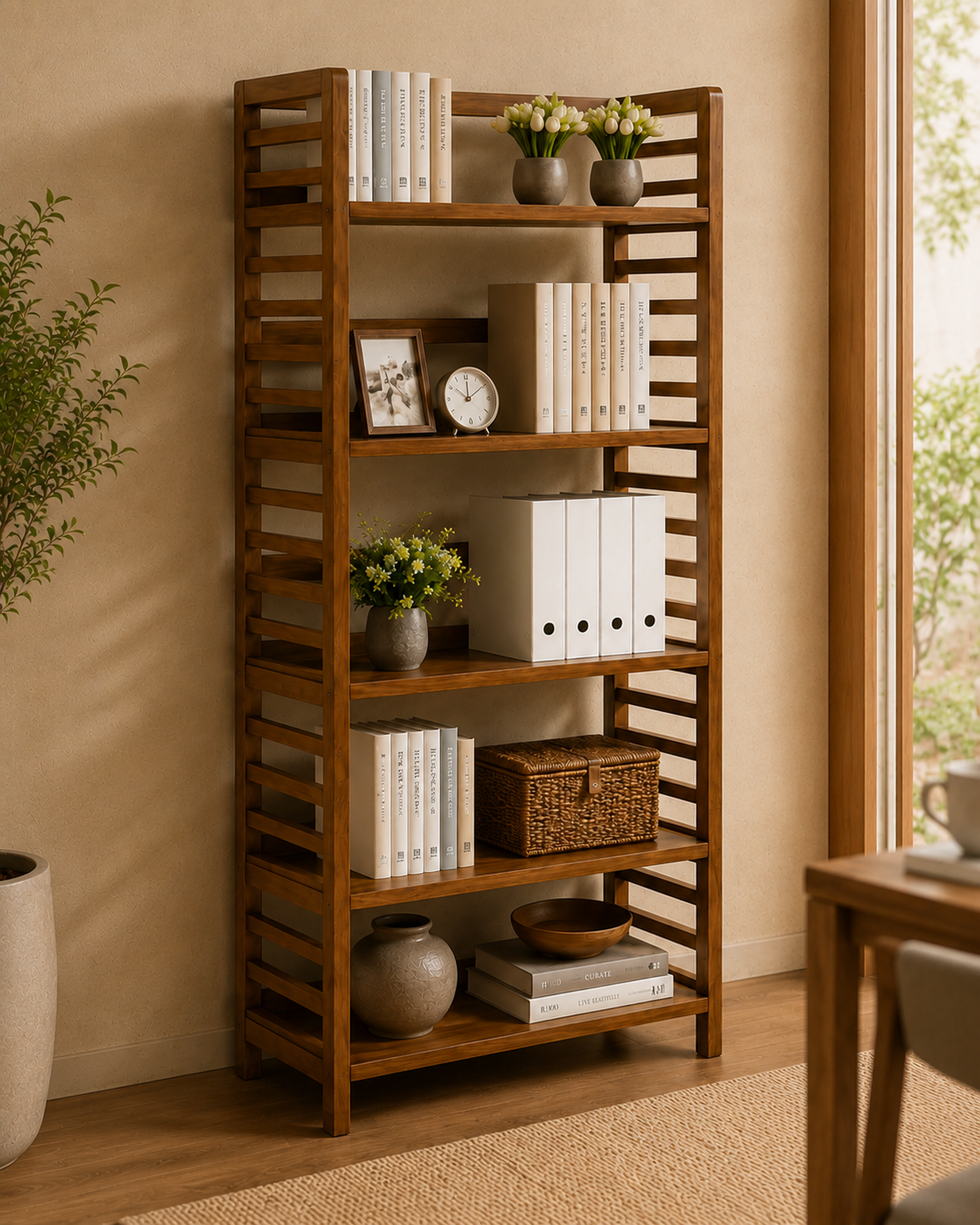 Reed Solid Wood Bookshelf
