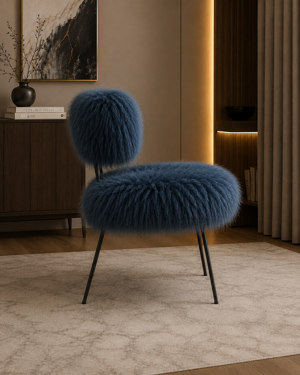 Nivara Plush Lounge Chair