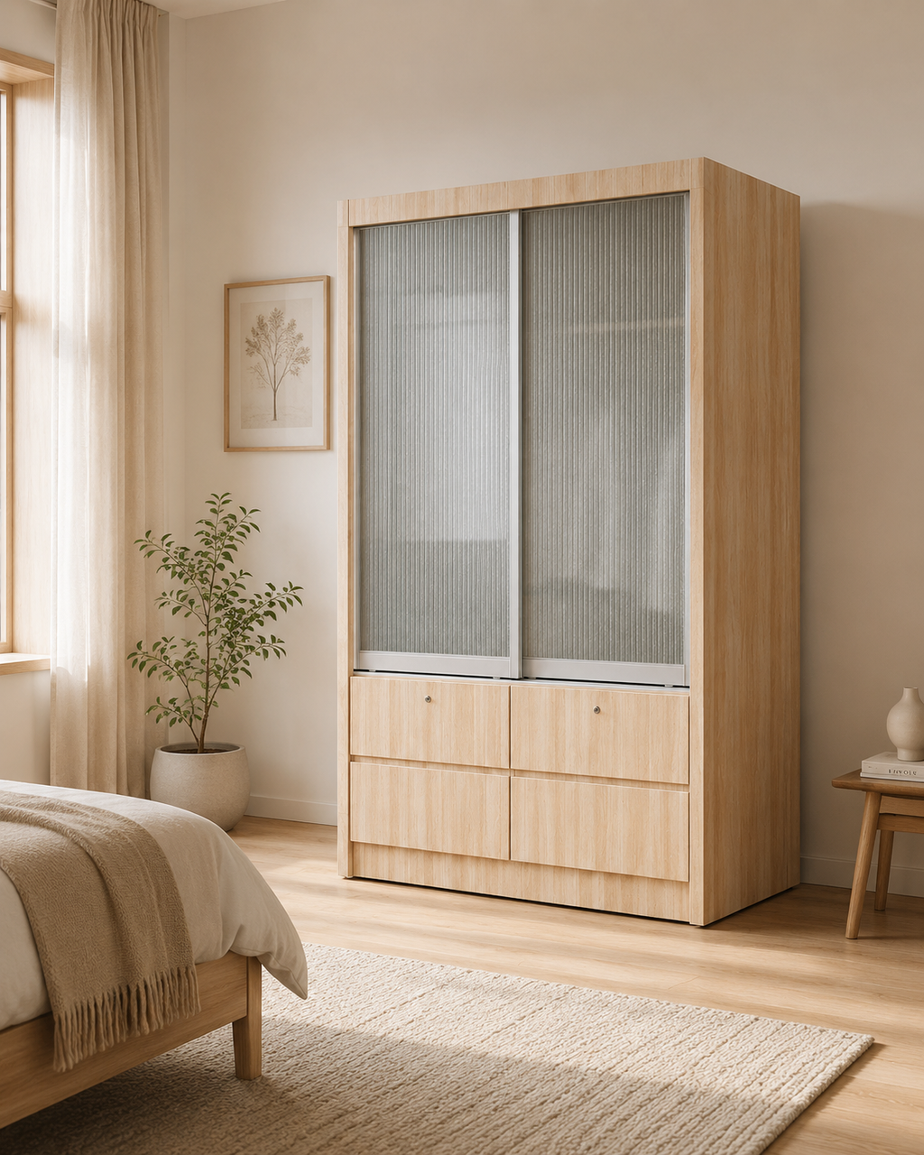 Larken 4ft Sliding Wardrobe