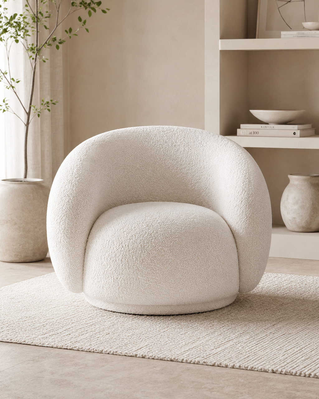 Tessora Teddy Fabric Lounge Chair