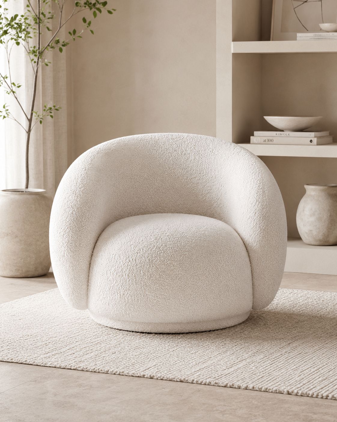 Tessora Teddy Fabric Lounge Chair