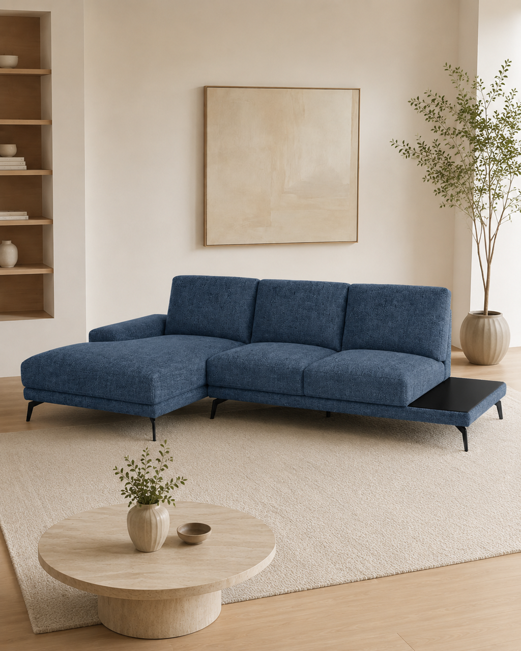 Loxley Fabric Chaise Sofa