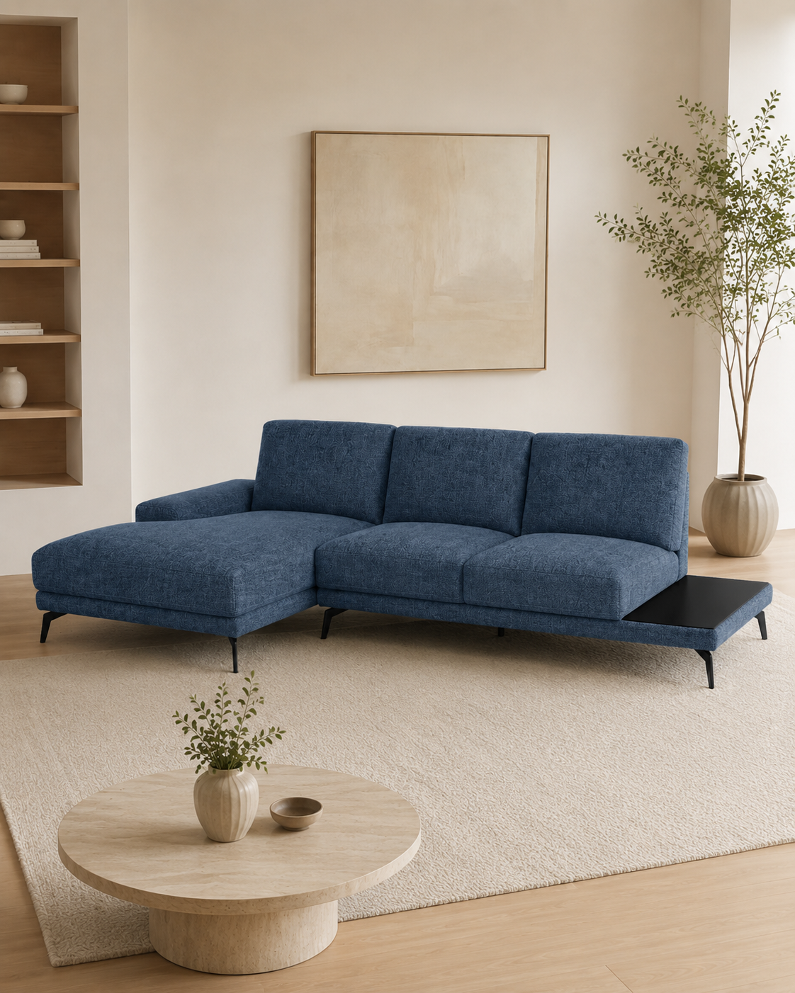 Loxley Fabric Chaise Sofa