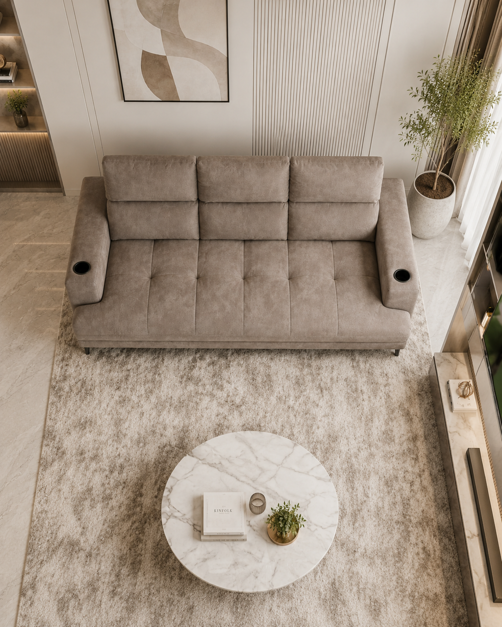 Tilden Fabric Adjustable Backrest Sofa
