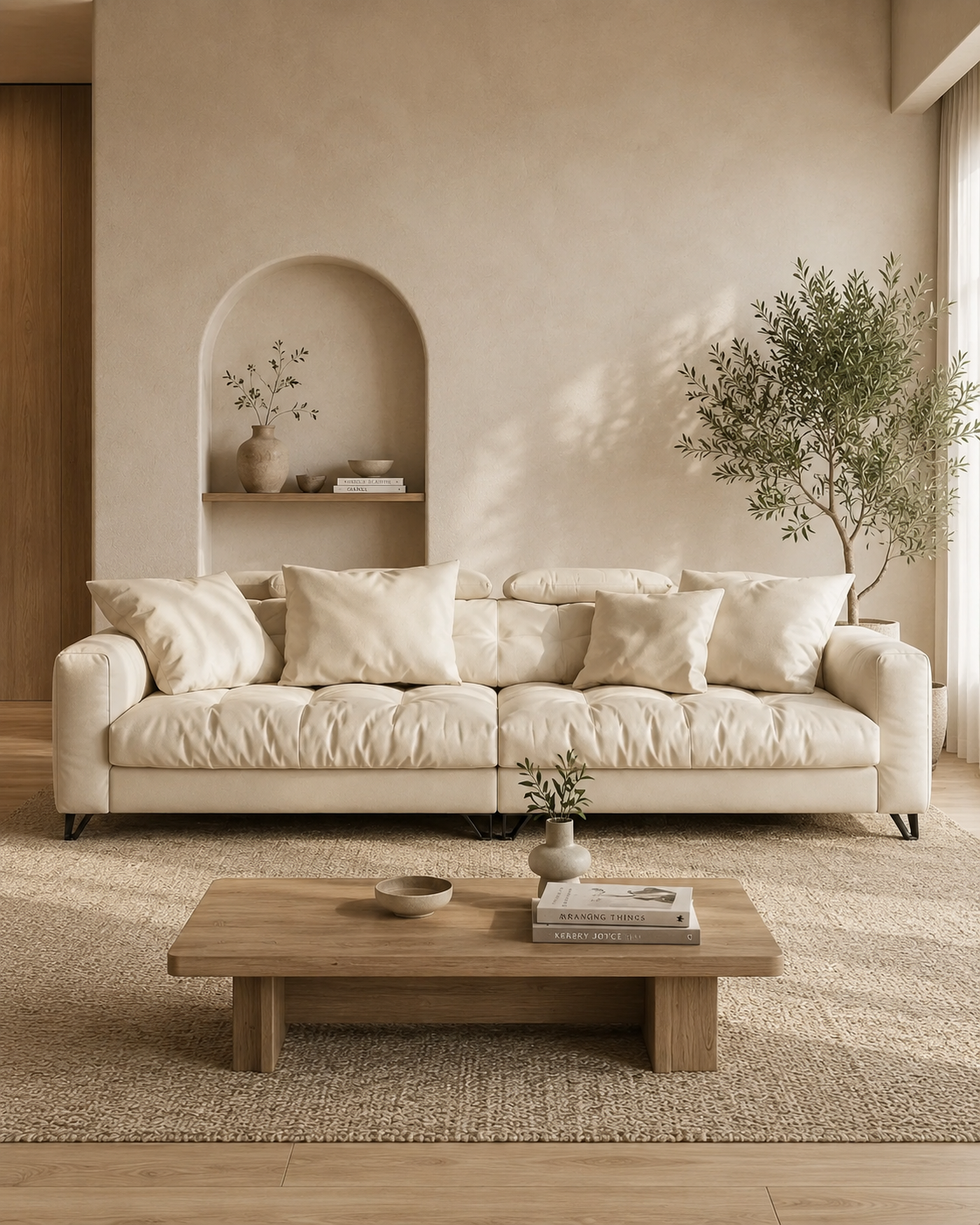 Noelle Faux Leather Sofa
