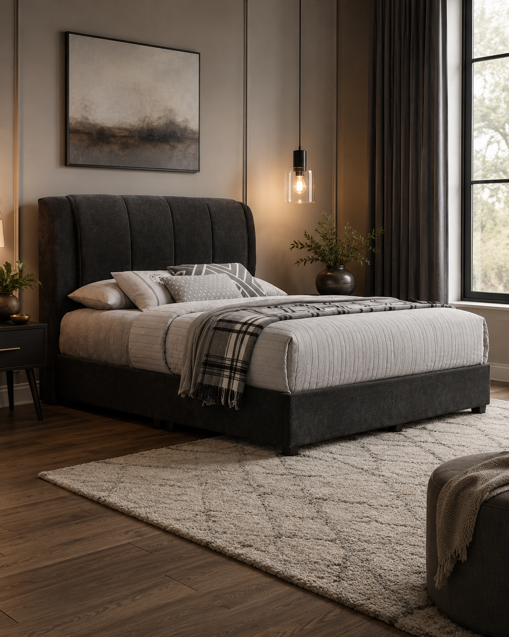 Baby SV Velvet Fabric Bed Frame