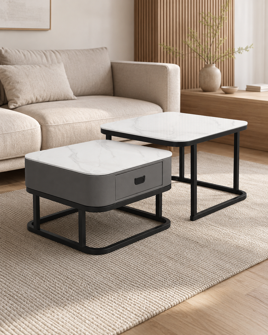 Ruelle Sintered Stone Nesting Coffee Table
