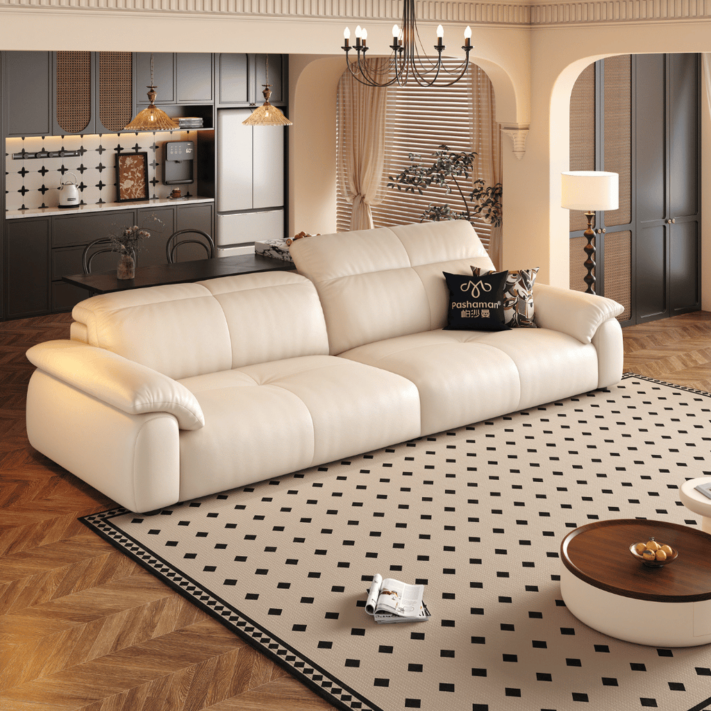 Wriggs Leather Electric Sofa Bed by Esteller (Water Repellent & App + Remote Control)