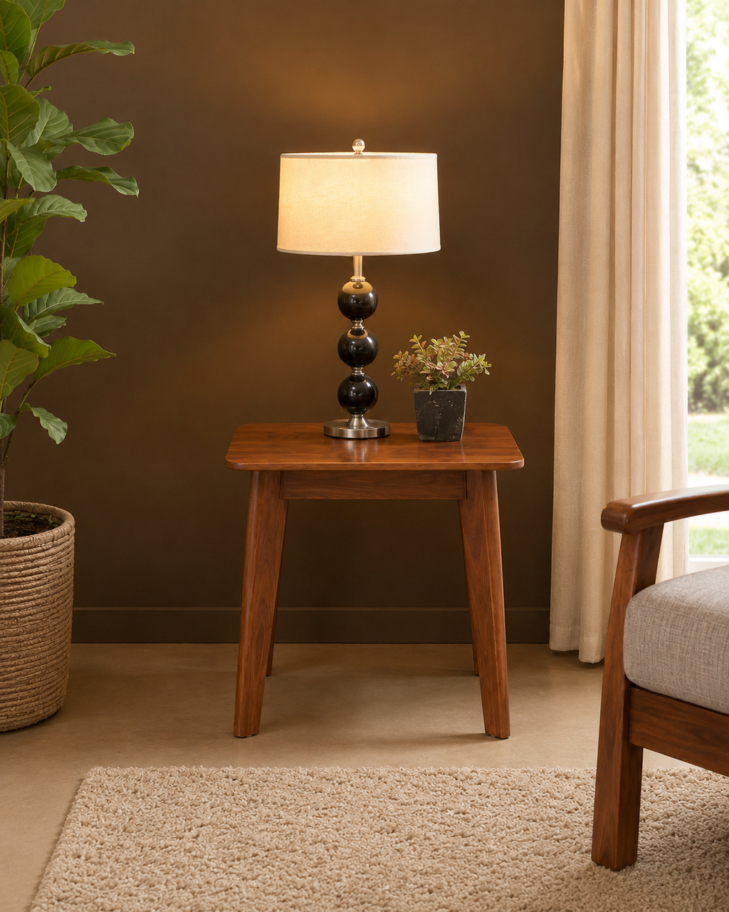 Rumi Wooden Side Table