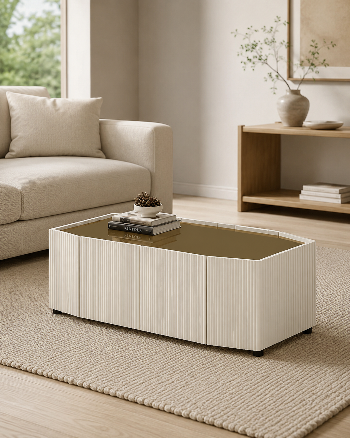 Aurelia Fluted Storage Coffee Table