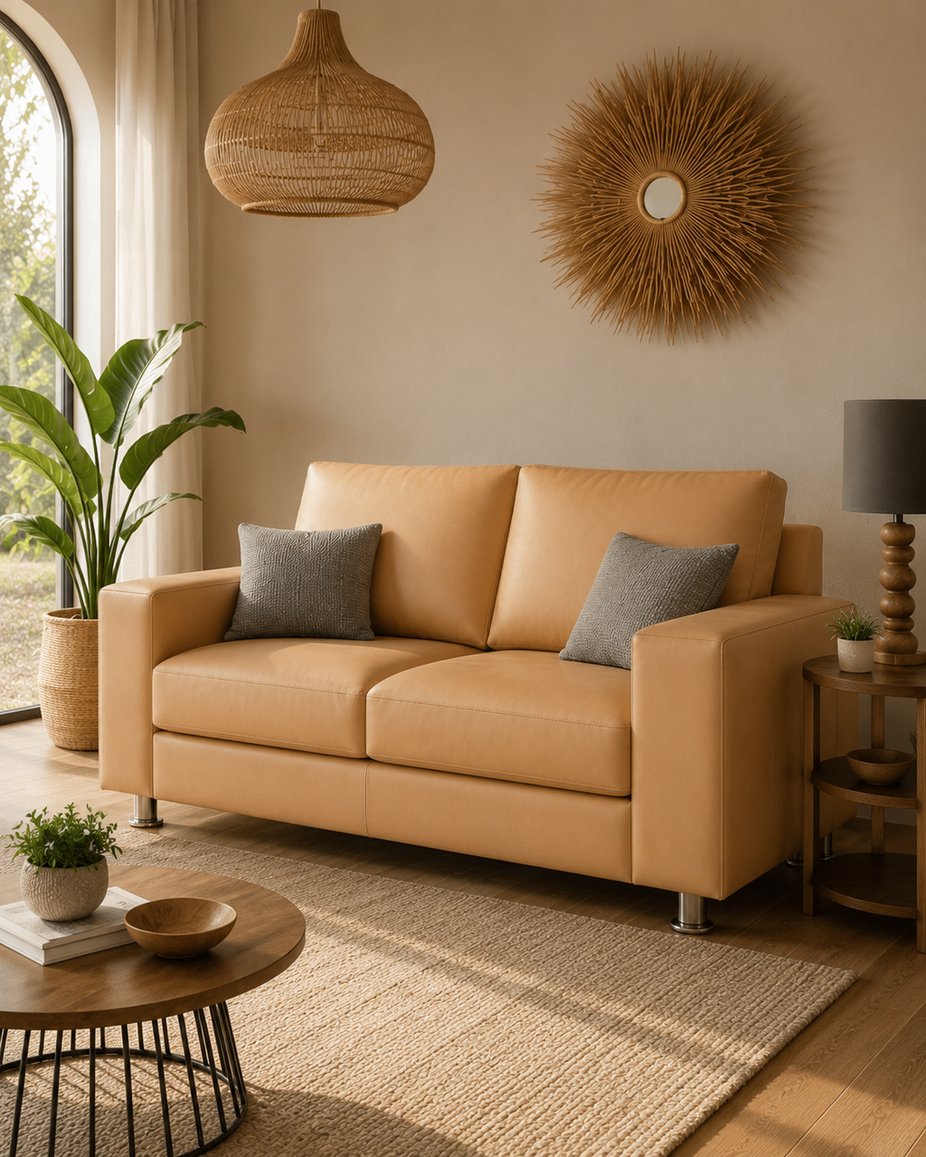 Corven Faux Leather Sofa