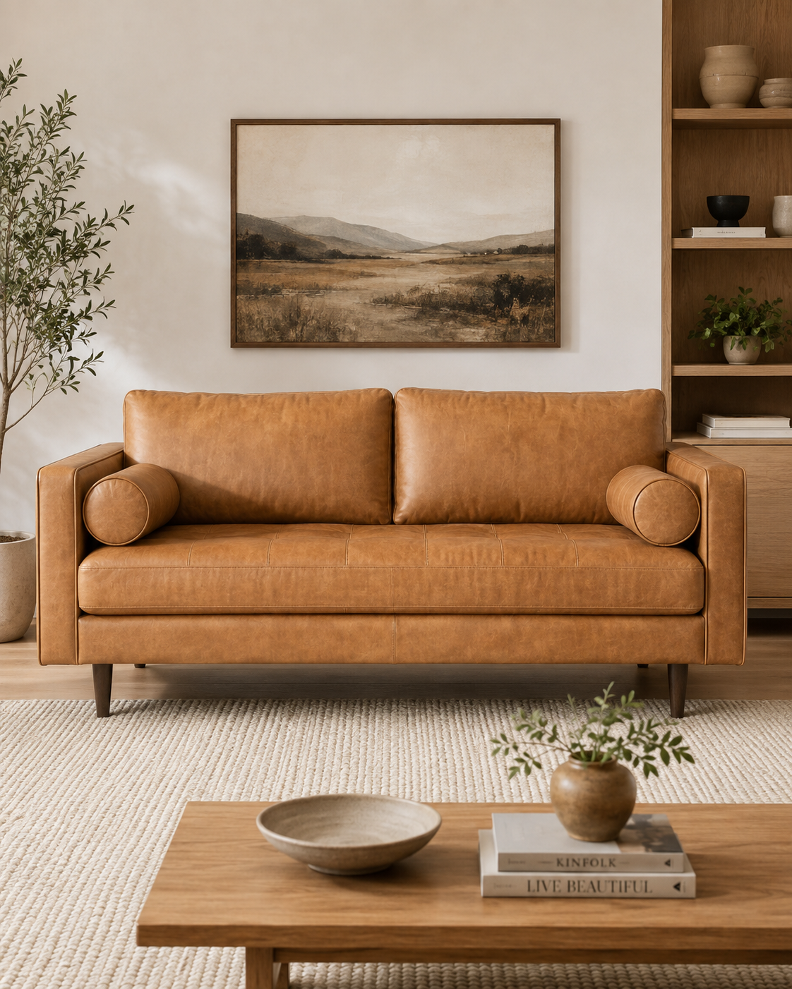 Ellington Faux Leather Sofa