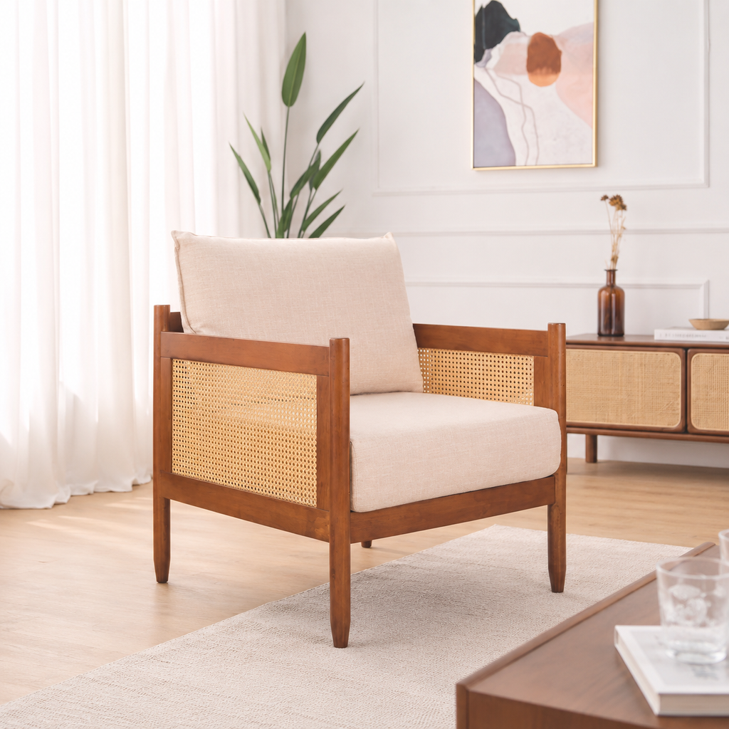 Sera Rattan Wooden Sofa