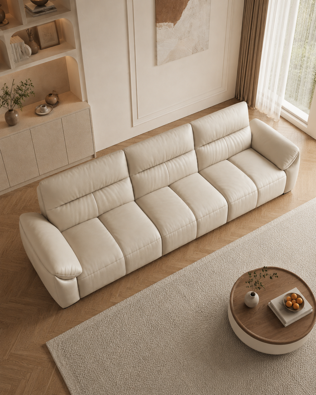 Celine Top Grain Leather Electric Sofa Bed