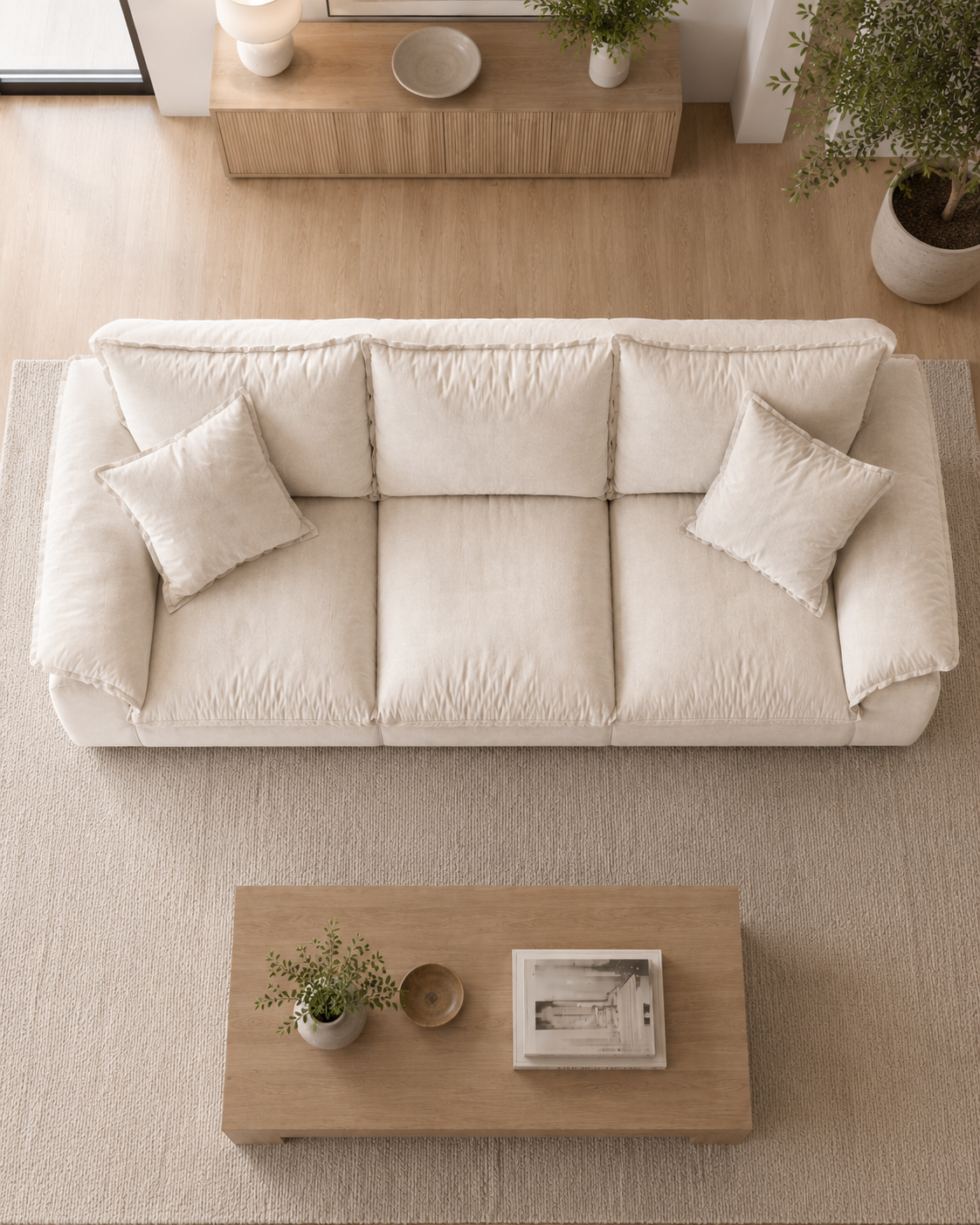 Vela Fabric Adjustable Backrest Sofa