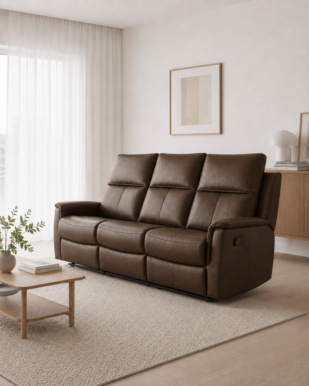 Sherborne Genuine Leather Recliner Sofa
