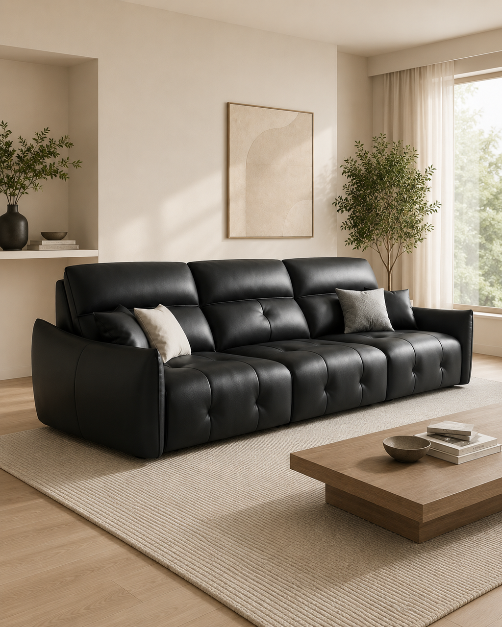 Axton Genuine Leather Sofa