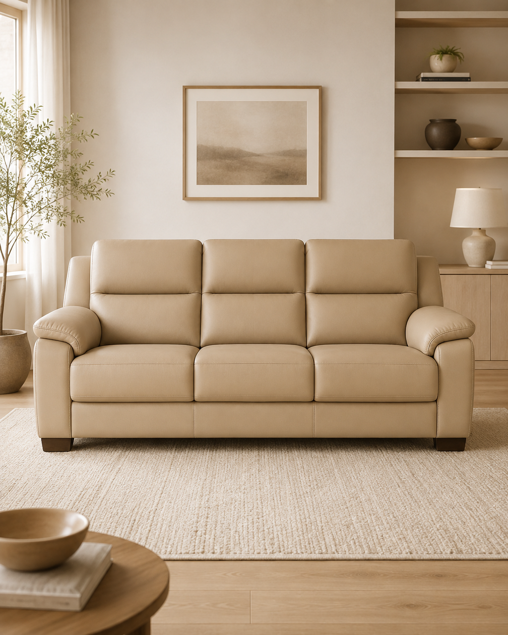 Somerby Faux Leather Sofa