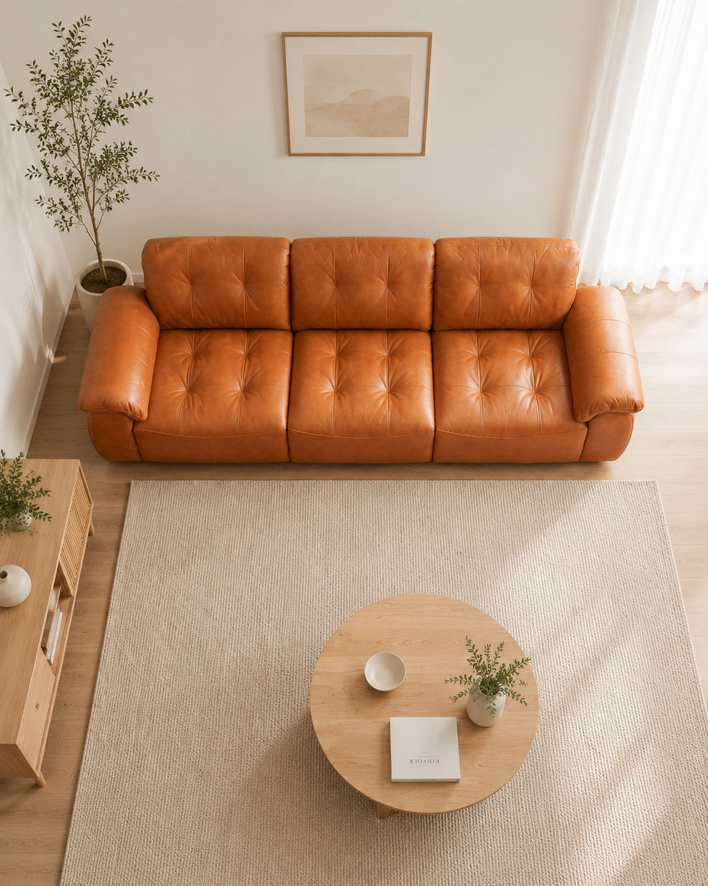 Vionna Leather Adjustable Backrest Sofa